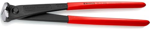 Knipex Tenaglia per Ferraioli e Cementisti Tipo Forte a Grande Forza di Taglio Bonderizzata Nera, Rivestiti in Resina Sintetica 300 Mm (Confezione Self-Service/Blister) 99 11 300 Sb