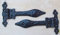 Ironmongery World schwarz antik Eisen Fancy Kunstvoller Leaf Tee Scharniere 15,2 cm/22,9 cm – 6...
