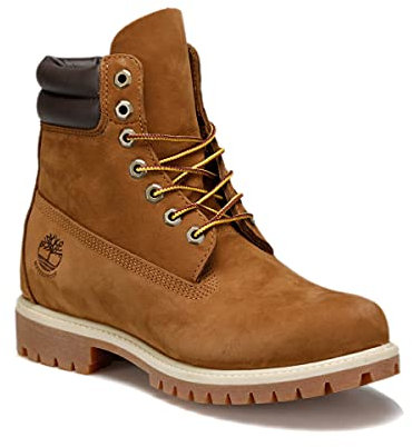 Timberland 6 inch Double Collar, Stivali Stringati Uomo, Marrone Medium Brown Nubuck, 40 EU Larga