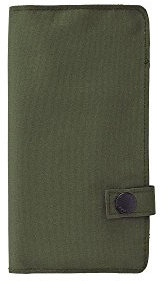 Lihit Lab A-7585-24 Stifteetui, schmal, 19 x 11 cm, Schwarz olivgrün