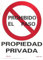 WOLFPACK LINEA PROFESIONAL - Cartel Propiedad Privada 41x30 cm.