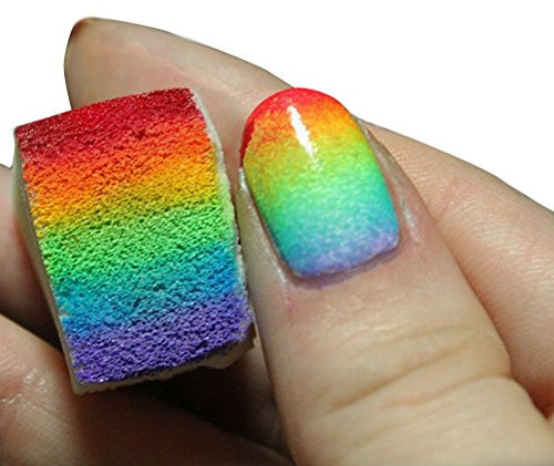 LEORX Gradient Nägel weiche Schwämme für Farbe verblassen Maniküre 12St
