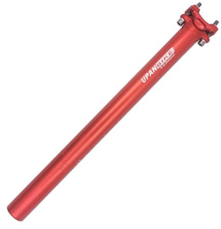 UPANBIKE Fahrradsattelstütze Aluminiumlegierung φ27,2 30,9 31,6 mm * 400 mm Sattelstütze mit Verlängerungslänge für Mountainbikes (Rot φ30,9 mm)
