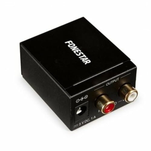 Audio-Konverter FONESTAR FO-37DA Audio Digital in analog optisches Eingang, SPDIF/Koaxial SPDIF, Stereo, 2 x Cinch