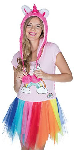 Rubie's 380440-STD Theodor Mütze Einhorn pink für Erwachsene Accessoire Karneval Unicorn Fasching, Multi-Colored