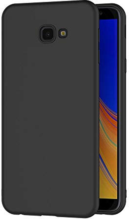 AICEK Samsung Galaxy J4 Plus Hülle, Schwarz Silikon Schutzhülle für Samsung J4 Plus Case TPU Bumper Galaxy J4 Plus Handyhülle (6,0 Zoll)