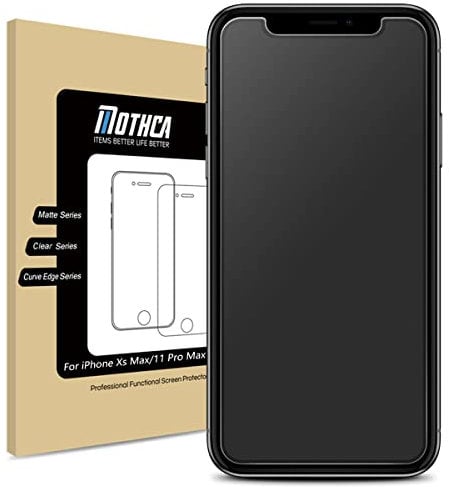 Mothca Matte Screen Protector for iPhone XS Max/iPhone 11 Pro Max (1 Pack), Tempered Glass film Anti-Glare & Anti-Fingerprint, Case Friendly, Easy Install Bubble Free -Smooth as Silk, 6.5inch