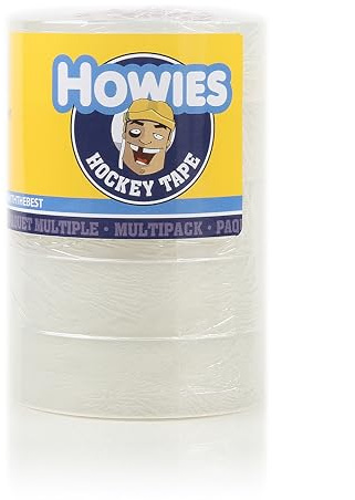 Howies Hockey – 5er-Pack weißes oder schwarzes Stoff-Stabband oder transparentes Schienbeinschoner-Tape – starker Halt, langlebiges Klebeband für Hockey, Lacrosse, Baseball – Sporttape in
