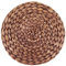 Decorasian Platzset aus Seegras - Wasserhyazinthe, 12er Set Tischset abwischbar 35cm Tischuntersetzer rund, braun gewaschen