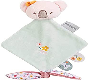 Nattou Mini Doudou Plat Koala Iris, Iris et Lali, 30 x 20 x 5 cm, Rose/Vert 631099