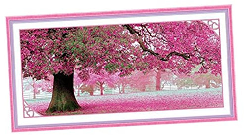 Beaupretty Kirschblütenbaum Stickpackung mit Kreuzstich
