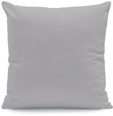 Kissenbezug 35x55 cm Uni Hellgrau Baumwolle Dekokissen Kissenhülle Couchkissen Sofakissen Deko Reißverschluss