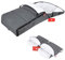 BABYLUX Fußsack 90cm MINKY Kinderwagen Buggy Babyschale Thermo +/ Muff Handmuff Winterfußsack (Grau + Minky Weiß + Handmuff)
