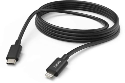 Hama 00187274 Lade-/Datenkabel USB-C zu Lightning, 3m, schwarz