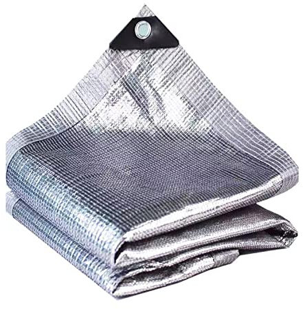99% Garten-Sonnenschutznetz Sonnensegel Schattiernetz,Leichte und Atmungsaktive Aluminiumfolie Reflektierendes UV-Schutz-Schattennetz,Markisen für Gewächshaus Patio Plant Auto (4x6m/13x19.7ft)