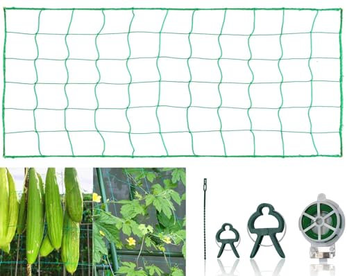 Filet de Jardin, Filet à Plantes Grimpantes,Filet Potager Grimpant,pour Récolte Filet Anti-Oiseaux pour Plantes Grimpantes, Concombres, Tomate(1,8 m x 1,8 m, 10 cm)