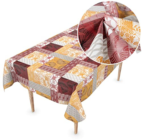 ANRO Wachstuchtischdecke Wachstischdecke Meterware Wachstuch abwaschbare Tischdecke PVC frei 200 x 137cm Schnittkante Chloe abwaschbar wasserabweisend Gartentischdecke pflegeleicht Lotuseffekt