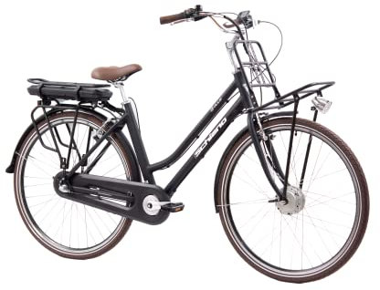 F.lli Schiano E-Ville, Electric Bike for Adults, 28 City Bike, 36V 10.4Ah Removable Battery, 250W Motor, 40Nm, Commuter Ebike, Black