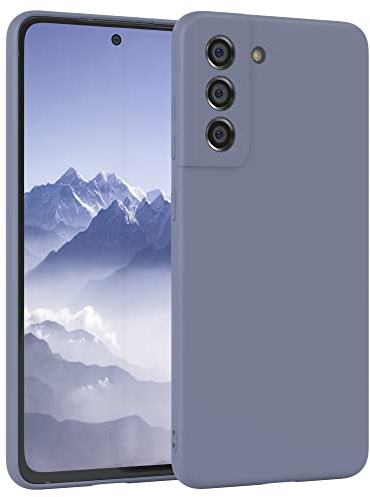 EAZY CASE - Silikonhülle für Galaxy S21 FE 5G Hülle Silikon Case Blau weich stoßfeste Handyhülle Schutzhülle mit Kameraschutz Dünn Premium Schutz Cover TPU Phone Bumper in Eisblau Matt