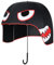 Xcello UV-beständiger Helmschirm Mit Cartoon-Muster, 10 Rippen, Sonnen- Und Regenschirm Mit Langem Griff(140CM-Schwarz)