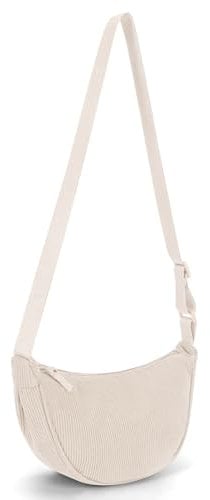 GSenhui Halbmond Tasche Cord Umhängetasche Damen Cord Crossbody Bag Damen Schultertaschen Großer Kapazität, Half Moon für Frauen Täglich Lässige