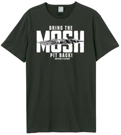 Amplified Bring The Mosh Pit Back! T-Shirt Erwachsene Unisex, Kohle, Small
