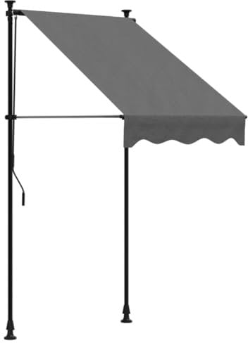 vidaXL Toldo retráctil de Tela y Acero Gris Antracita 100x150 cm