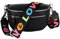 MIRROSI® Damen Bauchtasche Umhängetasche 27x14,5x8cm Damen, Made in Italy, aus Echtleder Tasche Echtes Leder, Brusttasche, Crossbody Bag,Bohemian Style (1 Tasche 2 Gurte) (Schwarz Love)