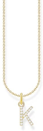 THOMAS SABO Halskette Buchstabe K vergoldetes Silber mit Zirkonia KE2250-414-14