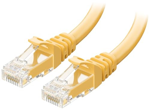 Cable Matters 10Gbps Snagless Short Cat 6 Ethernet Cable - 2ft, Cat 6 Cable, Cat6 Cord, Ethernet Cord, Yellow
