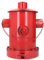 Fire Hydrant Trash Can Decorative Retro Iron Wastebasket Industrial Style Indoor Outdoor Iron Waste Bins with Bucket Pedal Waste Bins for Garden Home Kitchen (red)