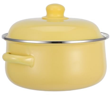 Garneck Set di Pentole per Zuppa E Cottura - Pentola per Zuppa Smaltata con Coperchio Padella Antiaderente Smaltata Pentola per Zuppa Pentola per Stufato
