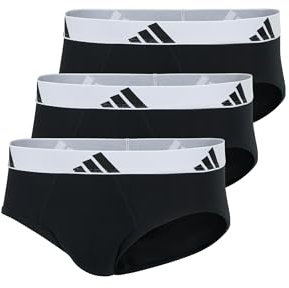 adidas Herren Unterwäsche Slip 3er Pack-Brief (3pk) -Active Flex Cotton Intimo, Black_4am001, M (Pacco da 3) Uomo
