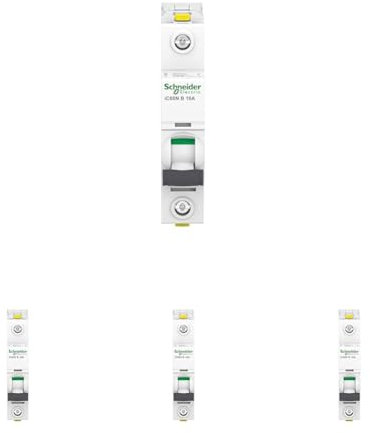Schneider a9 F03116 interruttore magnetotermico ic60 N, 1p, 16 a, b charakteristik (Confezione da 4)