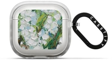 CASETiFY Impact Airpods (4. Generation) Hülle mit Ring [2 m Fallschutz] – Wild Squill Flowers – Frost