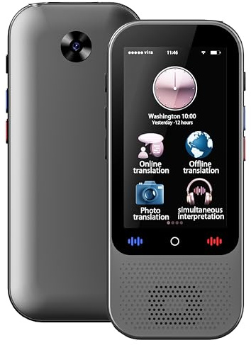 Language Translator Device No WiFi Needed, Upgraded S80 Pro Ai ChatGpt PortableTranslator with 138 Languages, Real-Time Two-Way Voice Offline/Photo/Translation Device for Travel Business Learning