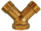 Raccord en Y en laiton massif for lave-linge et lave-vaisselle. Répartiteur de tuyau d'eau à 2 voies. Diamètre intérieur: 21mm.