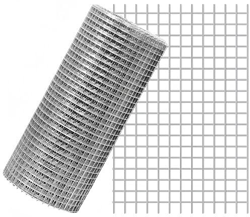 Uwenkjie 20cm x 5m wire mesh roll, rodent mesh、anti rodent and anti snake galvanized metal mesh, used in gardens and around chicken coops to prevent mice and snakes from entering gaps