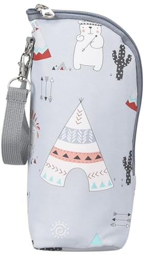 Gatuida Isolierte Milchflaschentasche Thermotasche Oxford Gewebe mit Griff Kinderwagenzubehör Outdoor Aufbewahrung