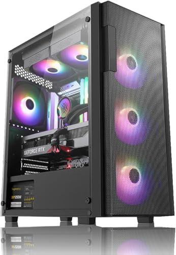 TitanFusion PC Gamer Core i5-13400F, GeForce RTX 4060, B610, 16GB (8GB*2) RAM DDR4 3200MHz, SSD NVMe 1TB, P700W, 5 Ventilateurs RGB, WiFi, PC Gaming & Création Puissant