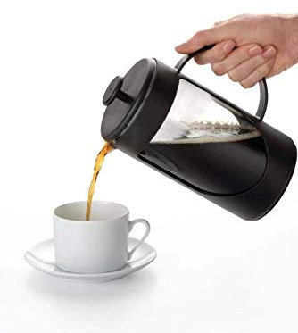 Bonjour Coffee Unbreakable Plastic French Press, 33.8-Ounce, Ami-Matin(tm), Black