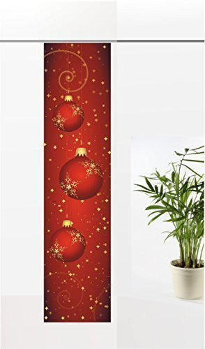 gardinen-for-life Flächenvorhang Weihnacht red Christmas, Schiebevorhang, Gr.60x260 cm