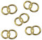 25 x Doppel Ring Gold Deko Streuteile Scrapbooking Tischdeko Streudeko Hochzeit