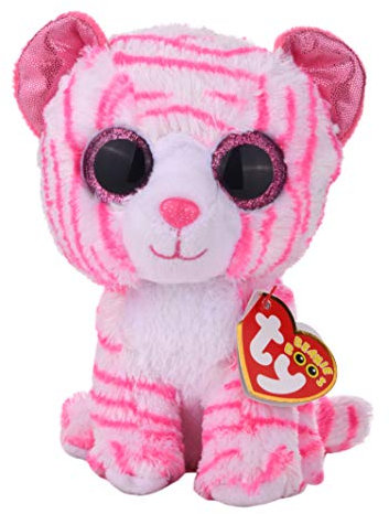 Ty Beanie Boos Pink/White Tiger Boo Beanie Boo's-Peluche Asia Tigre 15 cm-Rose/Blanc, TY36180, 7