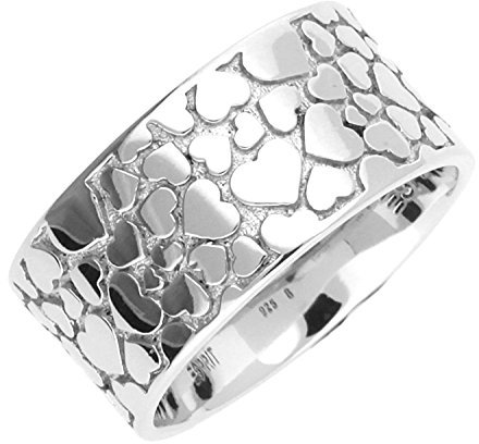 Esprit Damen Fingerring 925 Silber Silber Heart in Heart ESRG91801A, Ringgröße:53 (16.9)