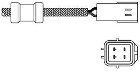 DELPHI ES20049-12B1 Lambdasonde Regelsonde vor Katalysator Oxygen O2 Sensor Beheizt Kompatibel mit CHRYSLER VOYAGER IV RG, RS 4686723 ES20049 4686934