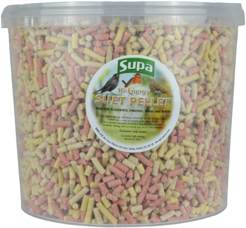 Supa Mixed Suet Pellets for Wild Birds, 5 Litre Bucket | High Energy Protein Rich Treat for Garden Birds | Attract More Birds to Your Garden