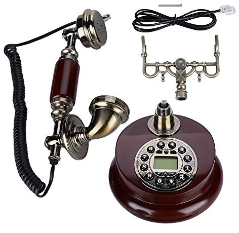 Antikes Telefon, Vintage Digitales Festnetztelefon Klassisches Europäisches Retro Festnetztelefon mit Kopfhörerkabel zum Aufhängen für das Büro