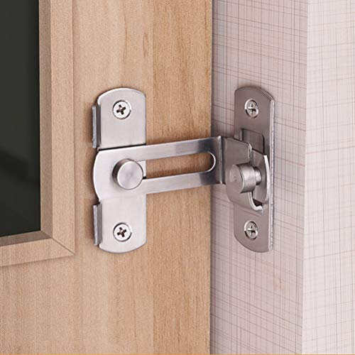 WANLIAN Loquet à moraillon pour portes, loquet à angle droit de 90 degrés, loquet à boucle, verrou coulissant pour portes et fenêtres