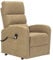 POLTRONE ITALIA Poltrona Relax Elettrica 4 ruote reclinazione poltrona per anziani soggiorno elevabile Detraibile 19% microfibra Cammello
